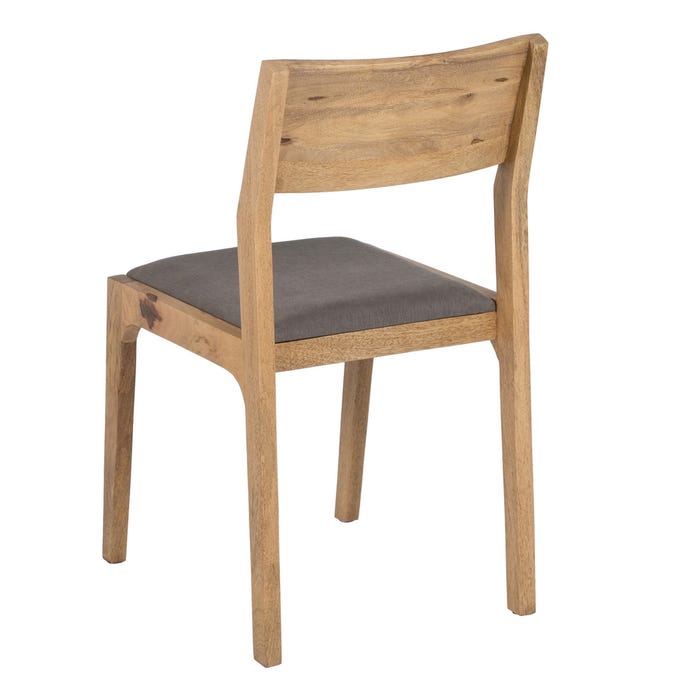 Silla Natural-Gris Madera / Tejido Salón 44 X 48 X 84 Cm