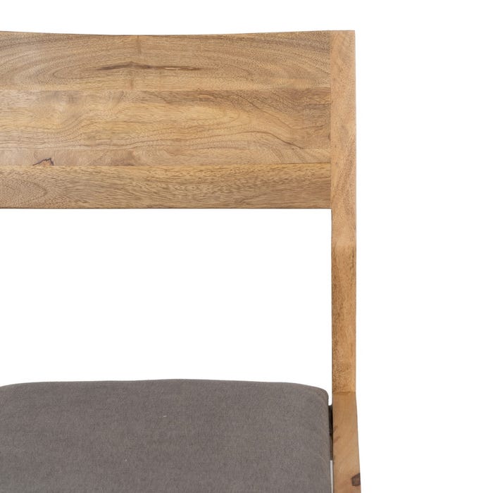 Silla Natural-Gris Madera / Tejido Salón 44 X 48 X 84 Cm