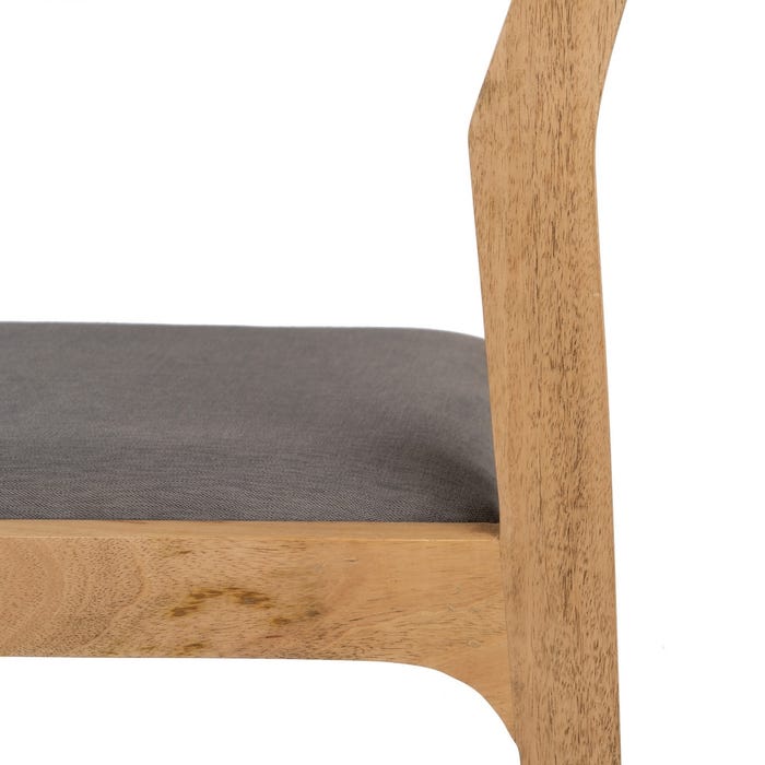 Silla Natural-Gris Madera / Tejido Salón 44 X 48 X 84 Cm