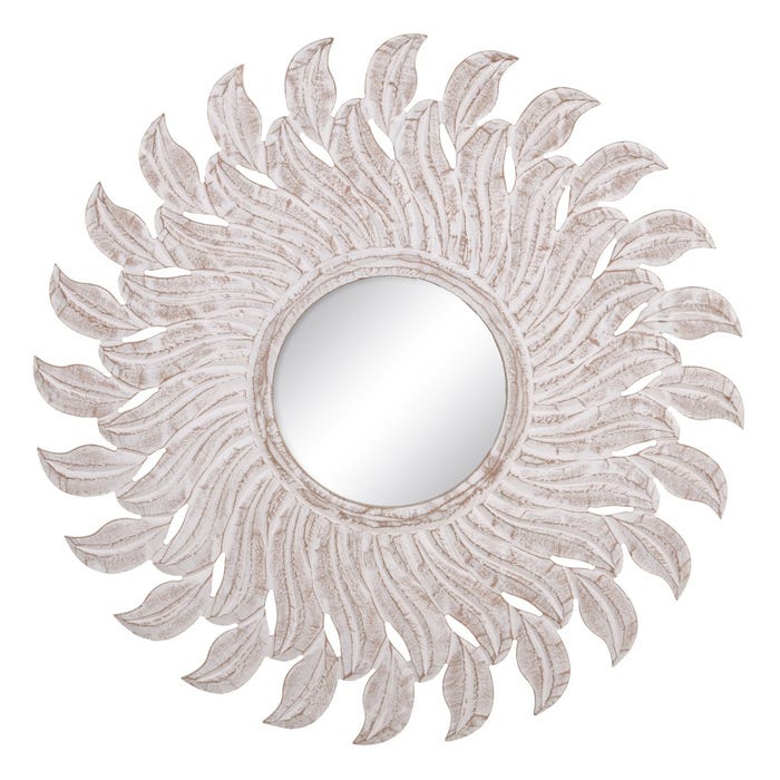 Espejo Blanco Rozado Dm Decoración 80 X 1,75 X 80 Cm