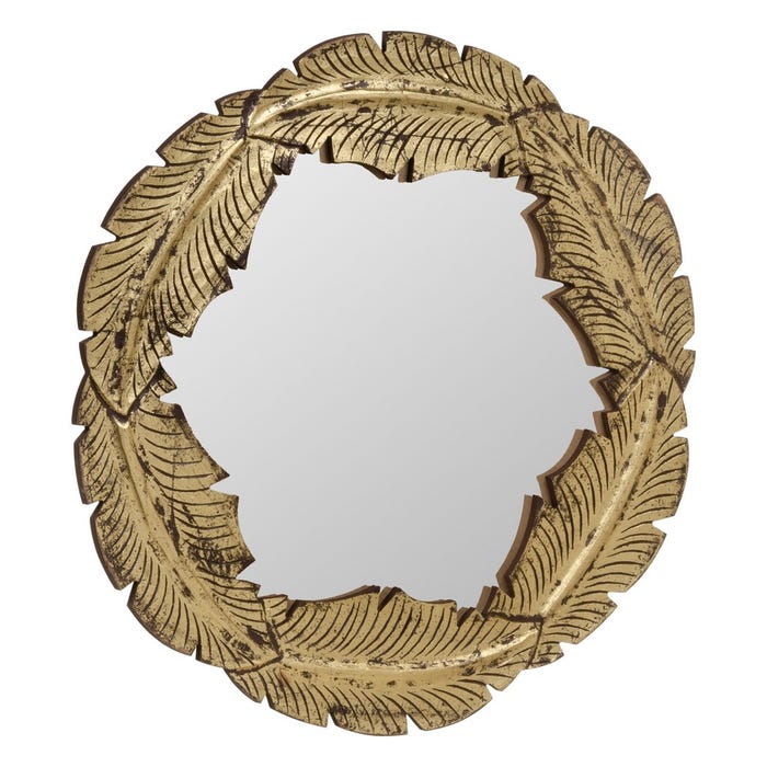 Espejo Oro Dm Decoración 76 X 3 X 76 Cm