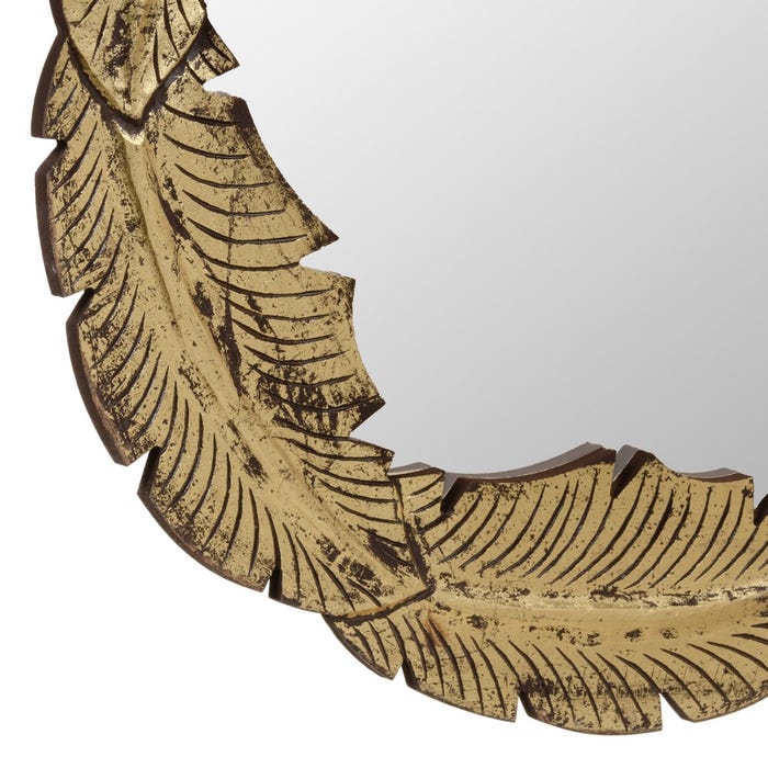 Espejo Oro Dm Decoración 76 X 3 X 76 Cm