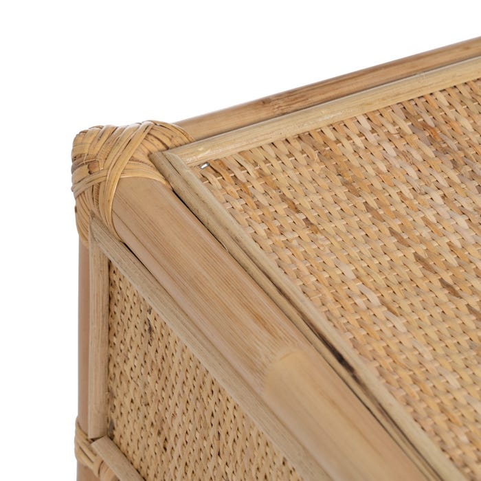 Mesa de quarto de vime natural 45 x 35 x 50 cm
