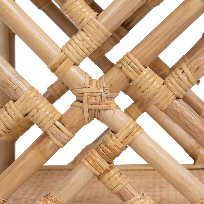 Mesita Natural Ratán Dormitorio 45 X 35 X 50 Cm