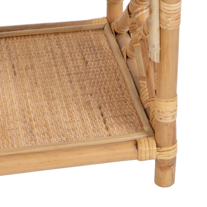 Mesa de quarto de vime natural 45 x 35 x 50 cm
