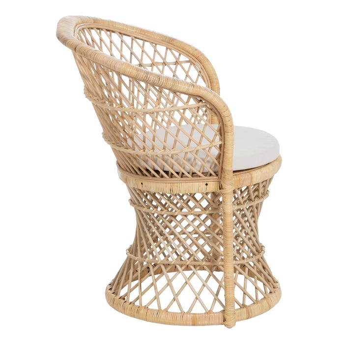 Natural Rattan Living Room Armchair 84 X 68 X 84 Cm