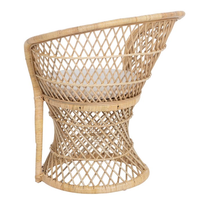 Natural Rattan Living Room Armchair 84 X 68 X 84 Cm