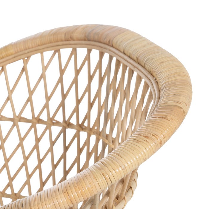 Natural Rattan Living Room Armchair 84 X 68 X 84 Cm