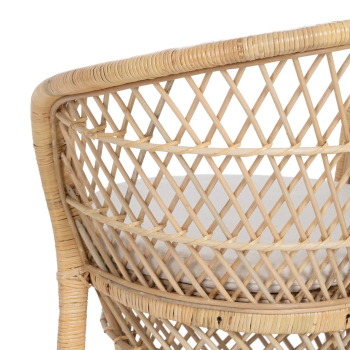 Natural Rattan Living Room Armchair 84 X 68 X 84 Cm