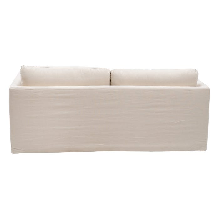 Sofá 3 Plazas Beige Tejido Salón 224 X 100 X 94 Cm