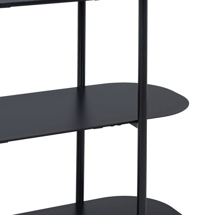 Estantería Negro Acero 90 X 28 X 70,30 Cm