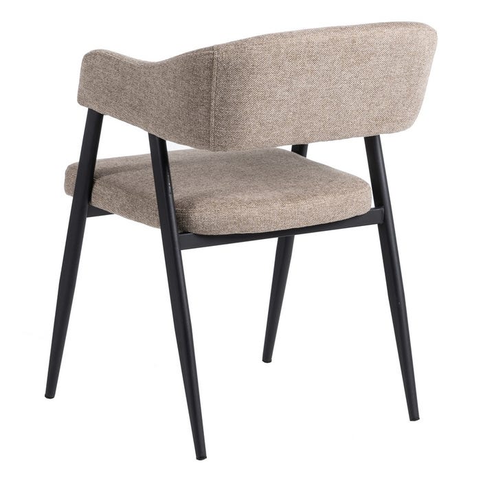 Silla Taupe Tejido-Metal Salón 56 X 60 X 81 Cm