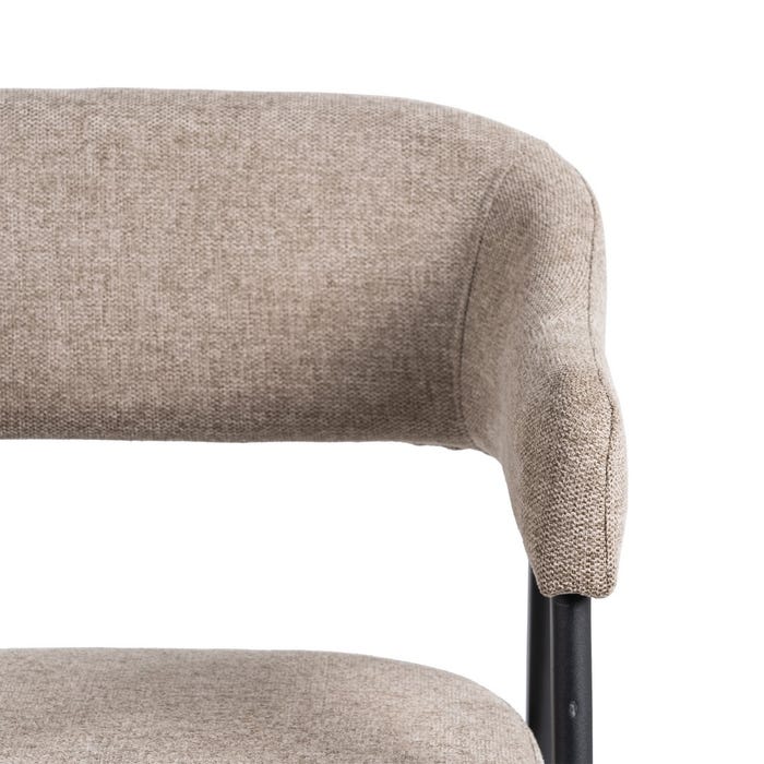 Silla Taupe Tejido-Metal Salón 56 X 60 X 81 Cm