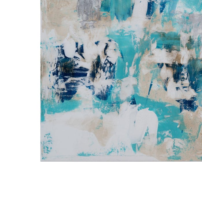 Pintura abstrata pintada à mão sobre tela em moldura de maca. 2 modelos.