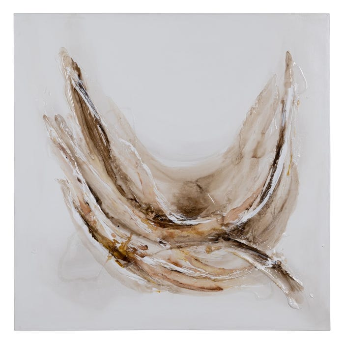 Pintura abstrata pintada à mão sobre tela em moldura de maca. 2 modelos.