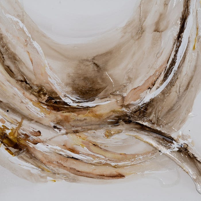 Pintura abstrata pintada à mão sobre tela em moldura de maca. 2 modelos.