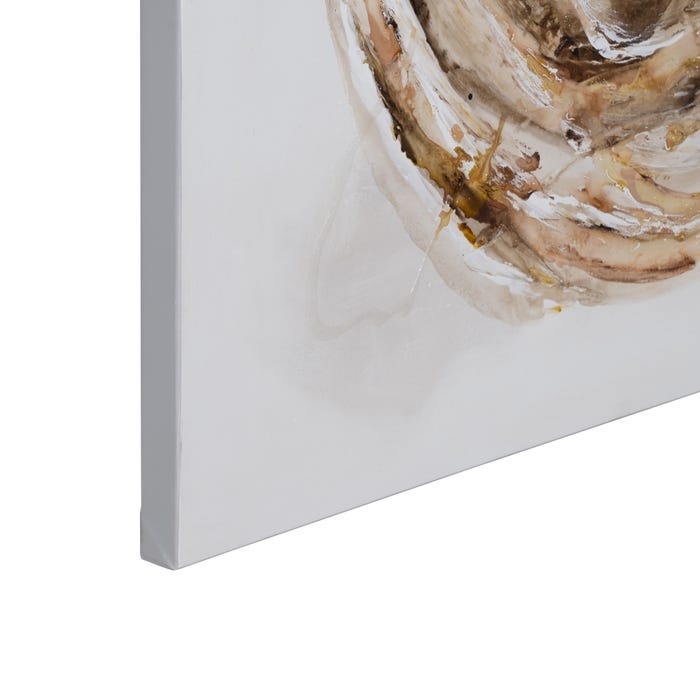 Pintura abstrata pintada à mão sobre tela em moldura de maca. 2 modelos.