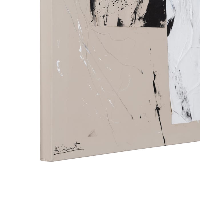 Pintura abstrata pintada à mão sobre tela em moldura de maca. 2 modelos.