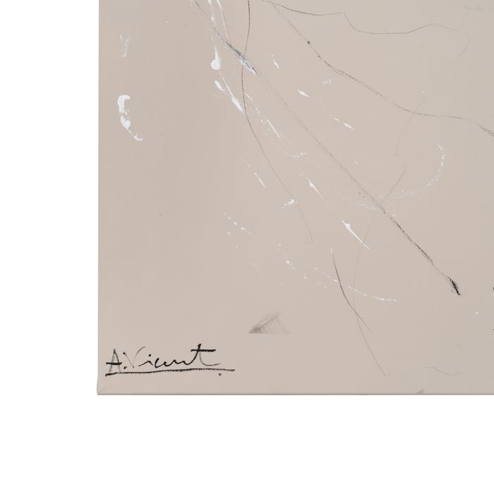 Pintura abstrata pintada à mão sobre tela em moldura de maca. 2 modelos.