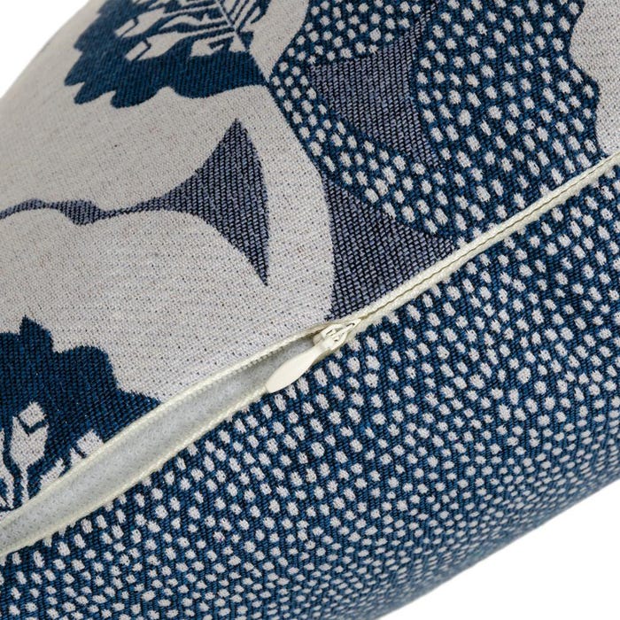 Cojín Estampado Azul Algodón / Poliéster 45 X 45 Cm