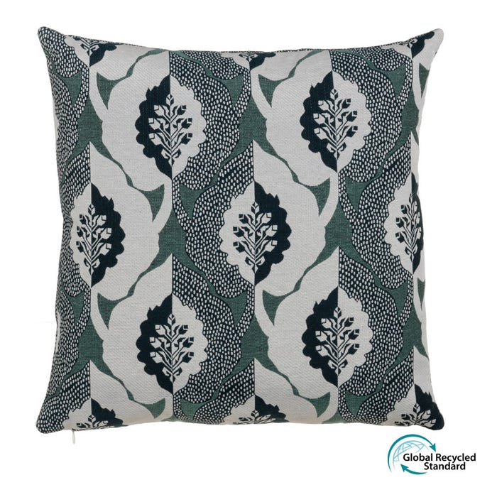 Almofada Jade Estampada Algodão/Poliéster 45 X 45 Cm