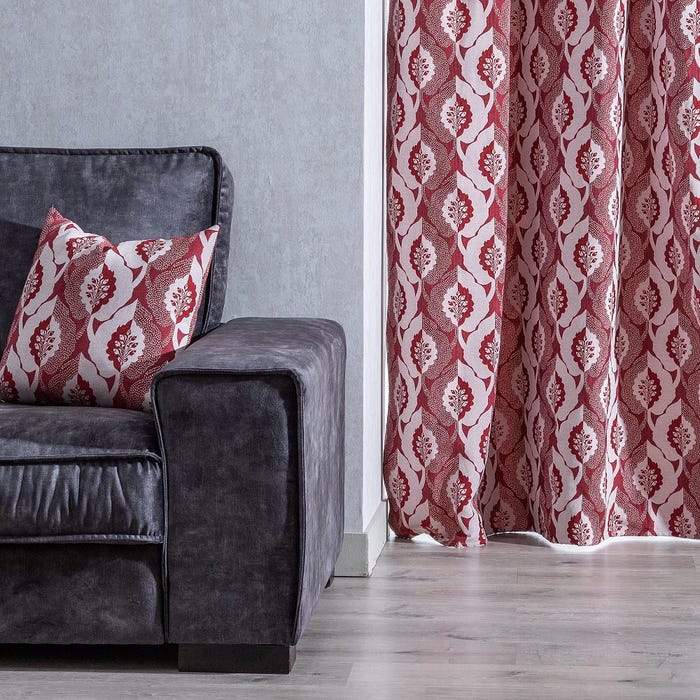 Cojín Estampado Rojo Algodón / Poliéster 45 X 45 Cm