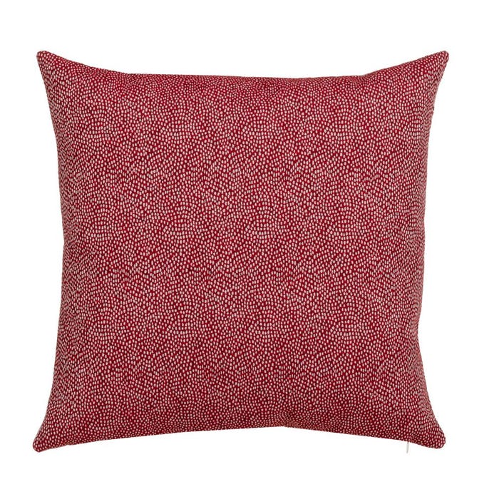 Cojín Estampado Rojo Algodón / Poliéster 45 X 45 Cm