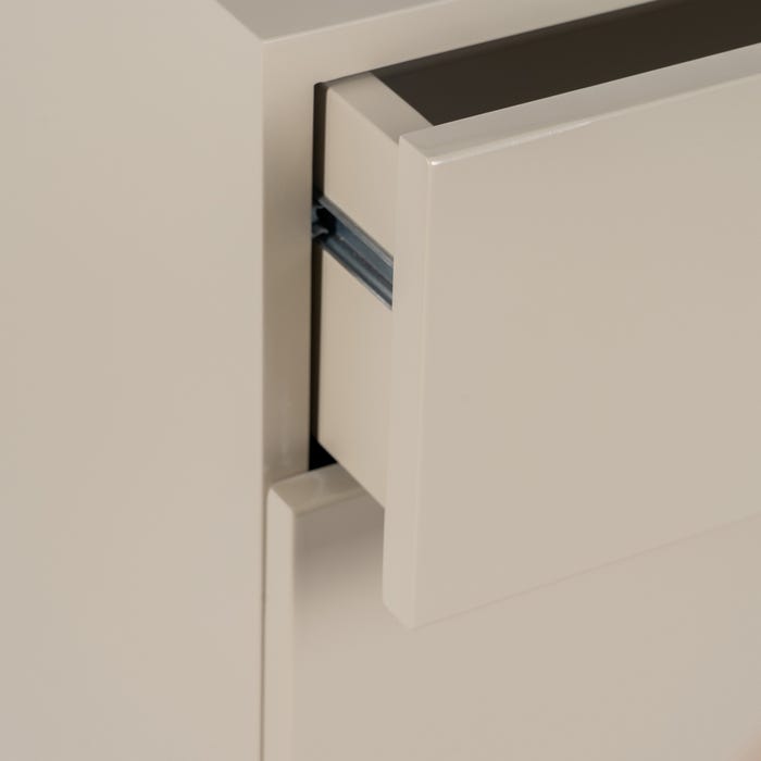 Móveis de corredor de metal Necto Taupe DM 90 x 32 x 85,50 cm