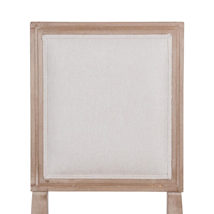 Silla Beige Madera De Caucho Salón 45 X 53 X 95 Cm