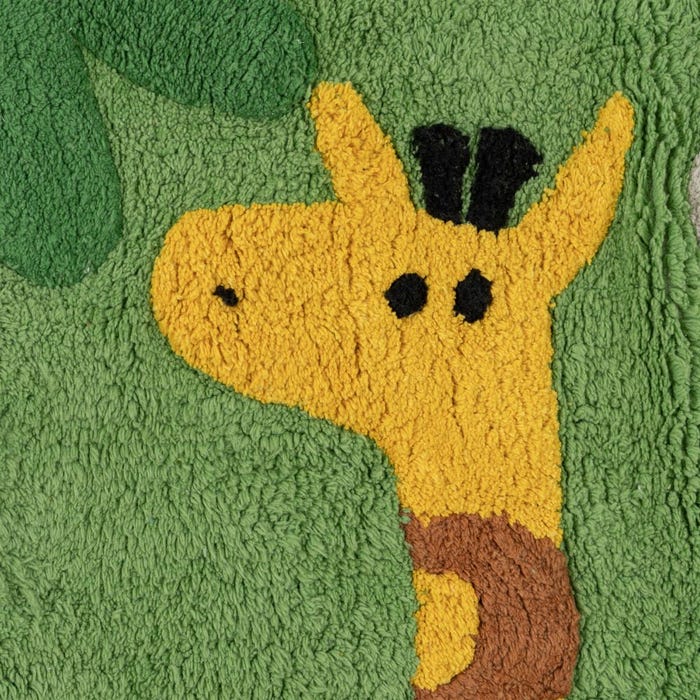 Tapete de algodão verde para crianças 160 x 120 cm