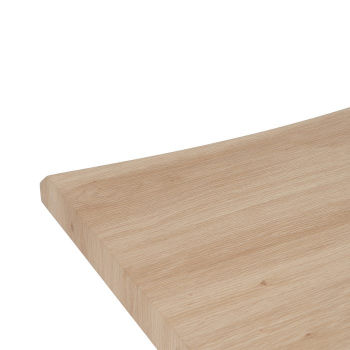 Mesa Comedor Natural-Crema Dm-Metal 180 X 90 X 75 Cm