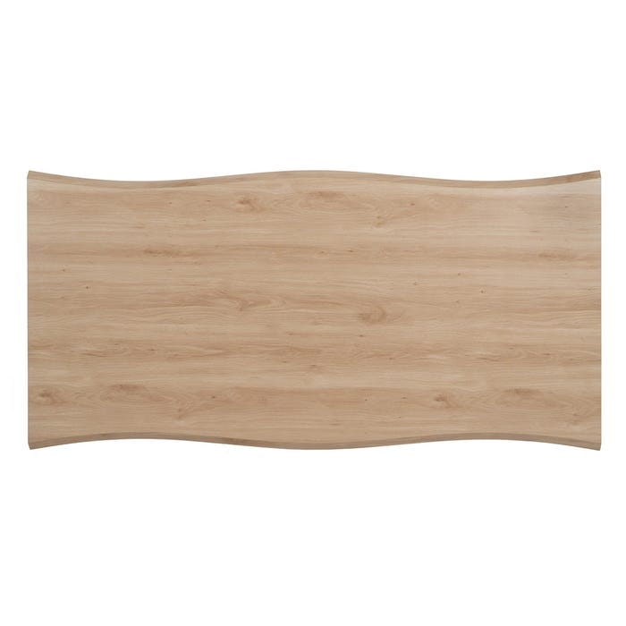 Mesa Comedor Natural-Crema Dm-Metal 180 X 90 X 75 Cm