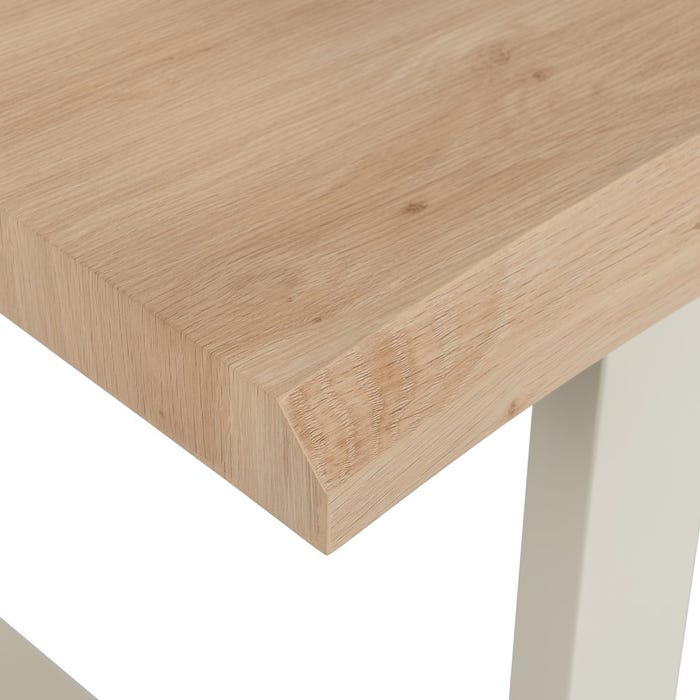 Mesa Comedor Natural-Crema Dm-Metal 160 X 90 X 75 Cm