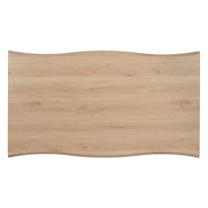 Mesa Comedor Natural-Crema Dm-Metal 160 X 90 X 75 Cm