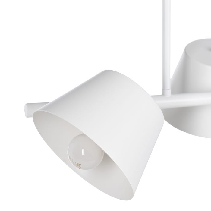 Luminária de teto de metal branco 62,50 x 38 x 27,50 cm