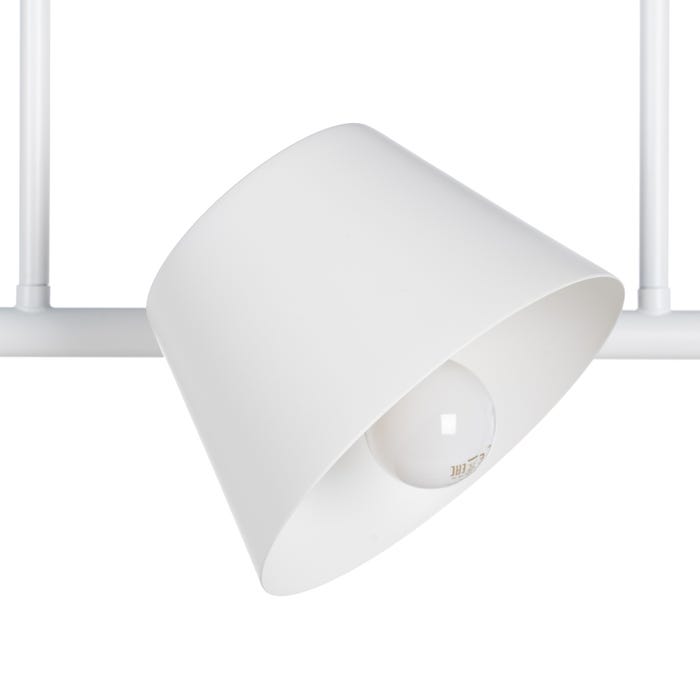 Luminária de teto de metal branco 62,50 x 38 x 27,50 cm