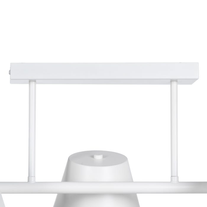 Luminária de teto de metal branco 62,50 x 38 x 27,50 cm