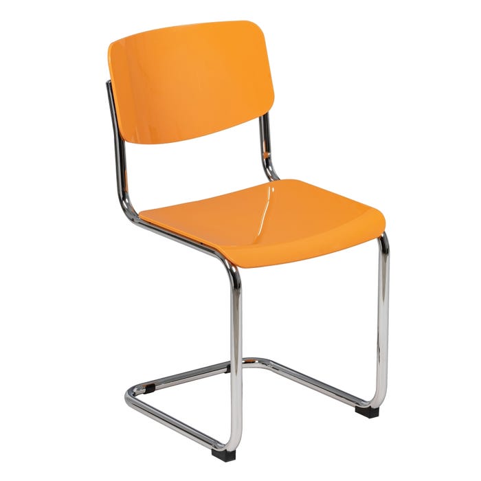 Silla Naranja Metal/Abs Salón 43,50 X 50 X 83 Cm