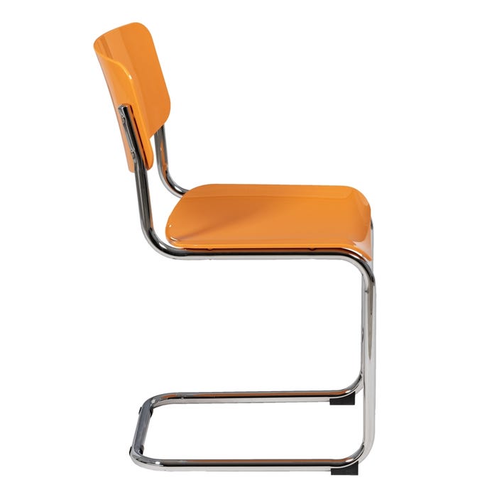 Silla Naranja Metal/Abs Salón 43,50 X 50 X 83 Cm