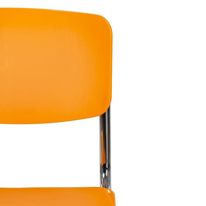 Silla Naranja Metal/Abs Salón 43,50 X 50 X 83 Cm