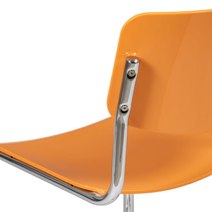 Silla Naranja Metal/Abs Salón 43,50 X 50 X 83 Cm