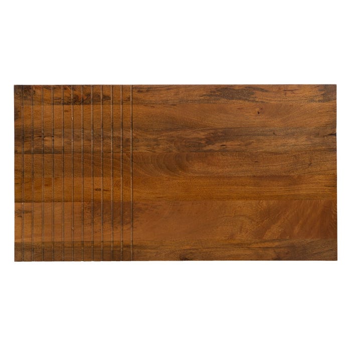 Mesa Centro Marrón-Negro Madera-Hierro 110 X 60 X 40 Cm