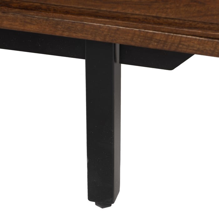 Mueble Tv Marrón-Negro Madera-Hierro 140 X 40 X 50 Cm