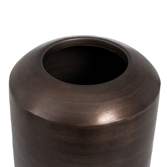 Aged Copper Aluminum Vase 37 X 37 X 99 Cm