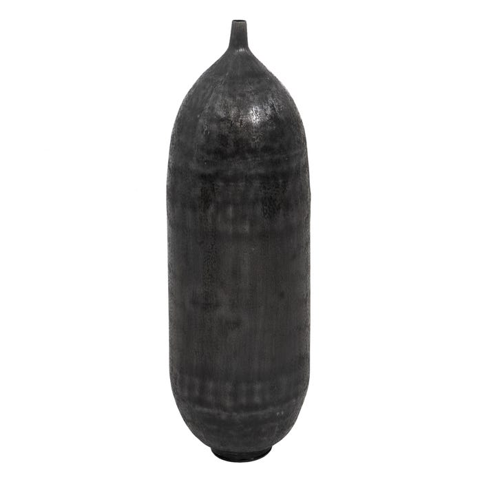 Vaso de alumínio preto para decoração 33 x 33 x 100 cm