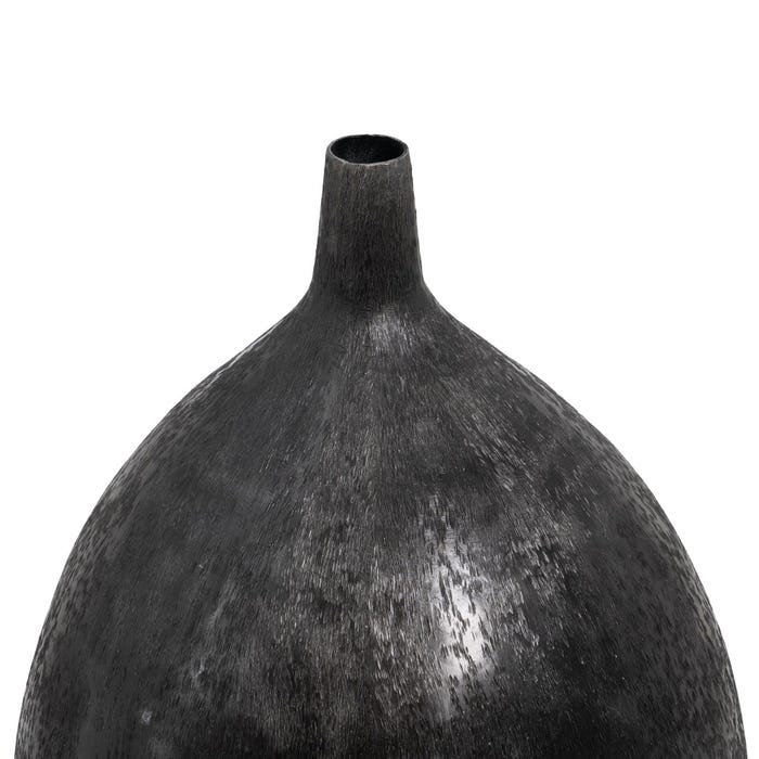 Vaso de alumínio preto para decoração 33 x 33 x 100 cm