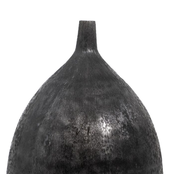 Vaso de alumínio preto para decoração 33 x 33 x 100 cm