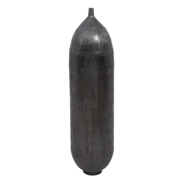 Black Aluminum Vase Decoration 33 X 33 X 120 Cm