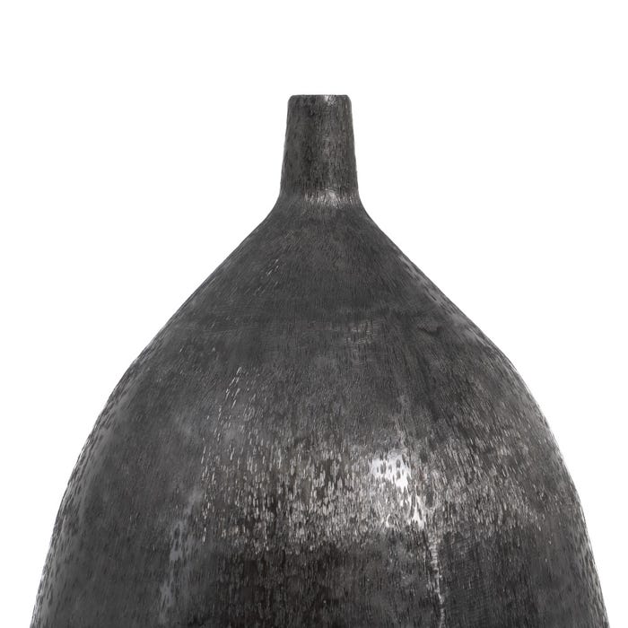 Black Aluminum Vase Decoration 33 X 33 X 120 Cm