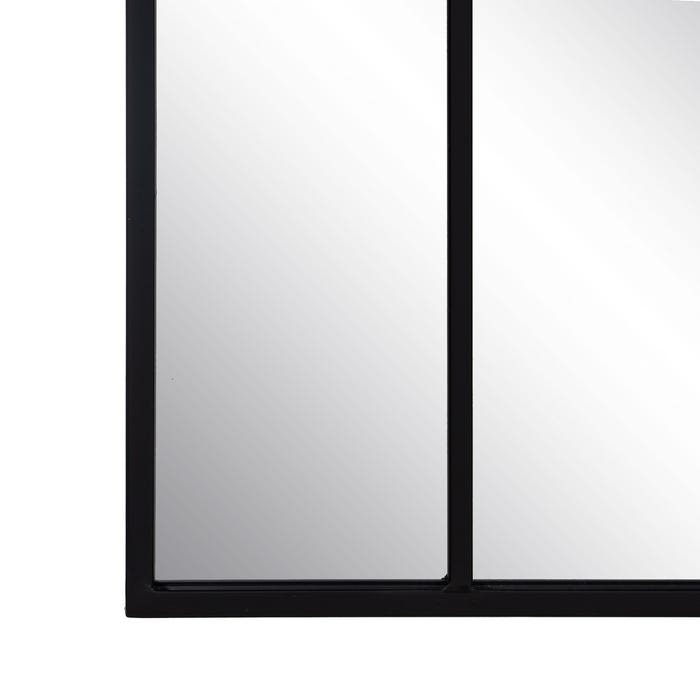 Espejo Negro Metal-Cristal Decoración 50 X 2 X 150 Cm